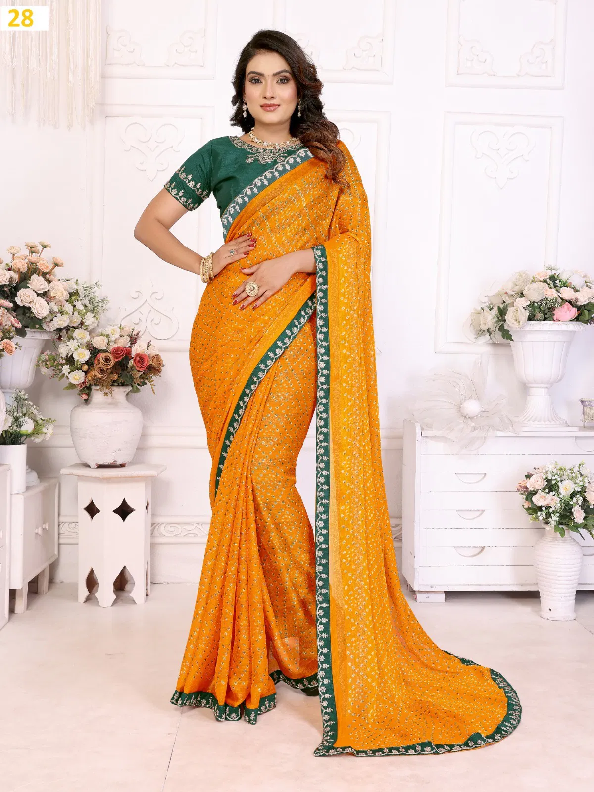 Prima 25 To 32 Chiffon Printed Saree Wholesale Clothing Distributors In India